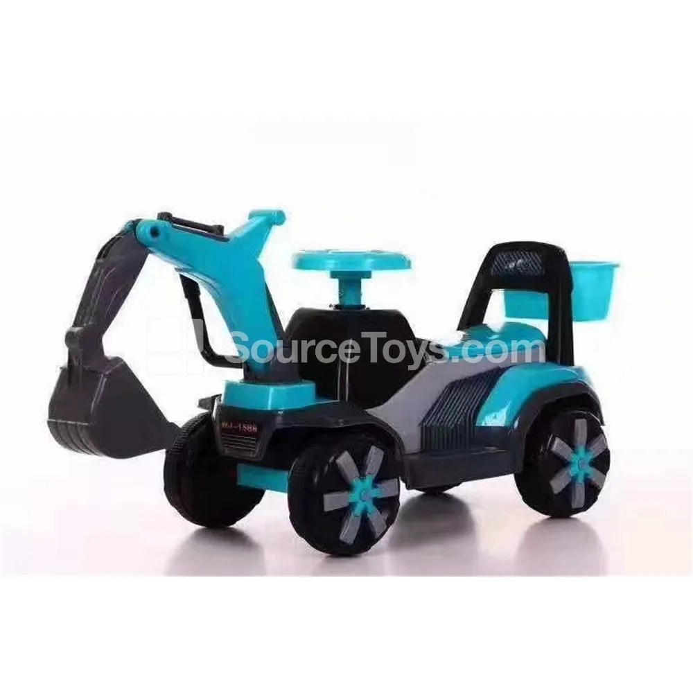 Electric Ride-On Excavator with Walking & Manual Dig Functions (Orange, Blue) Electric Ride-On Excavator with Walking & Manual Dig Functions (Orange, Blue)