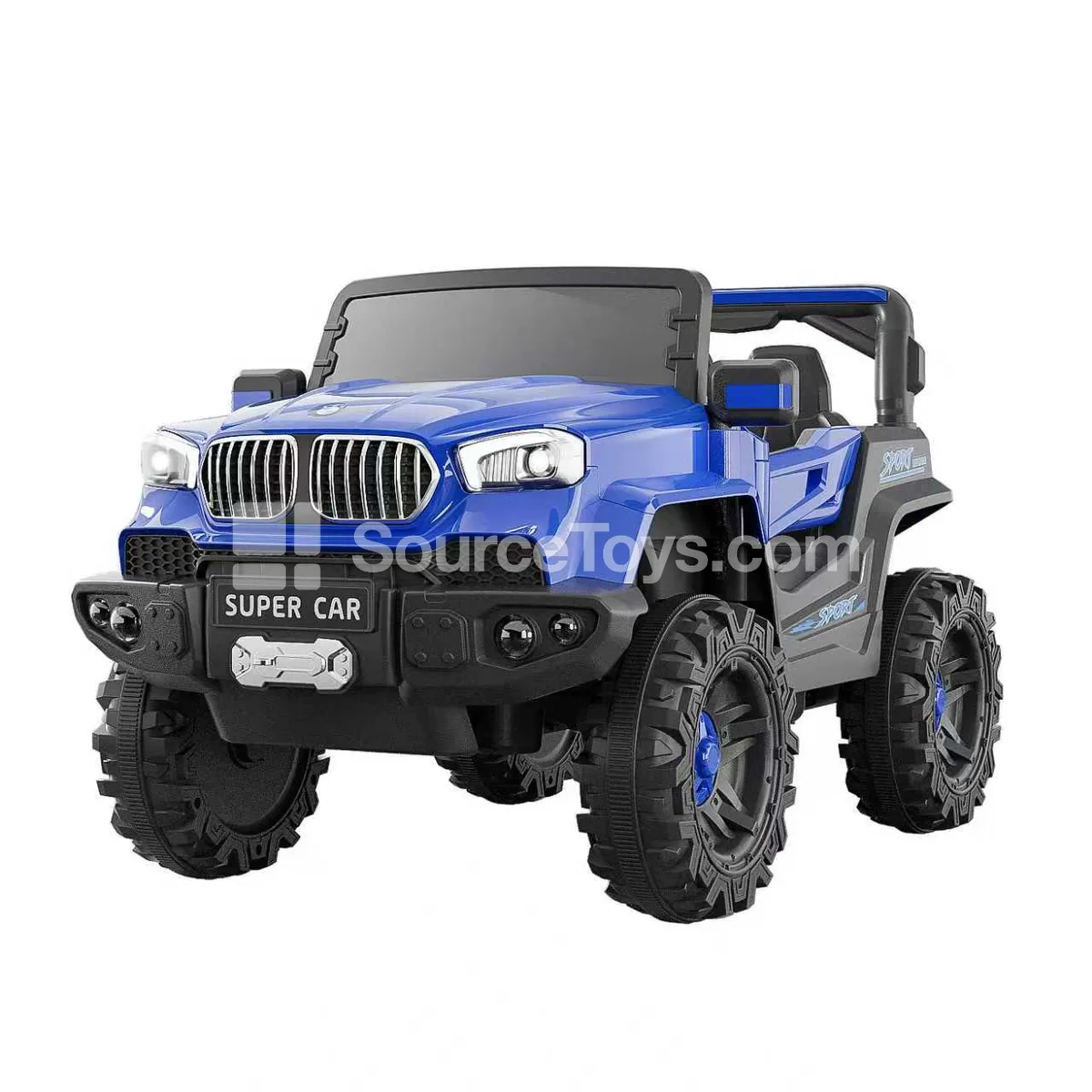 Electric Remote Control Off-road Ride-on with Dual Doors and Swing Function (Red, White, Blue) Electric Remote Control Off-road Ride-on with Dual Doors and Swing Function (Red, White, Blue)