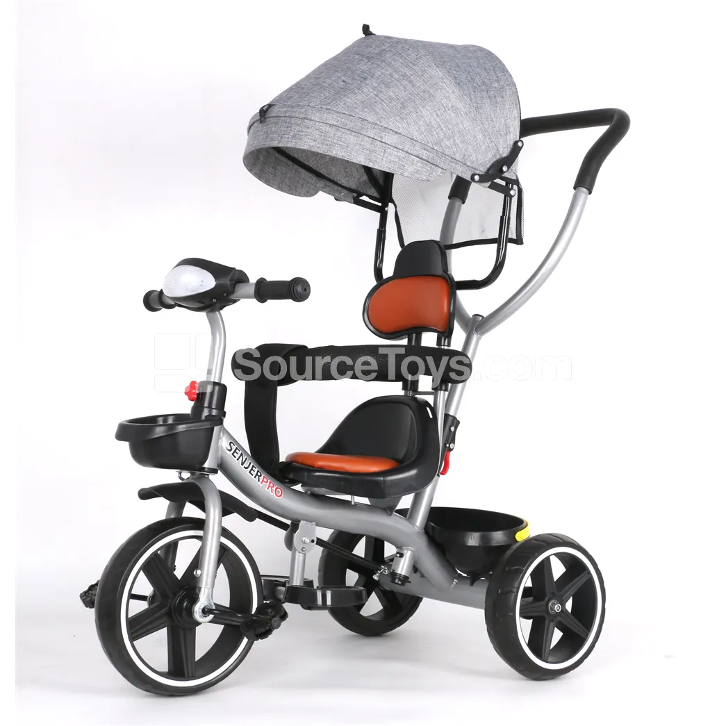 Tricycle with Canopy (Gray, Brown, Blue) Tricycle with Canopy (Gray, Brown, Blue)