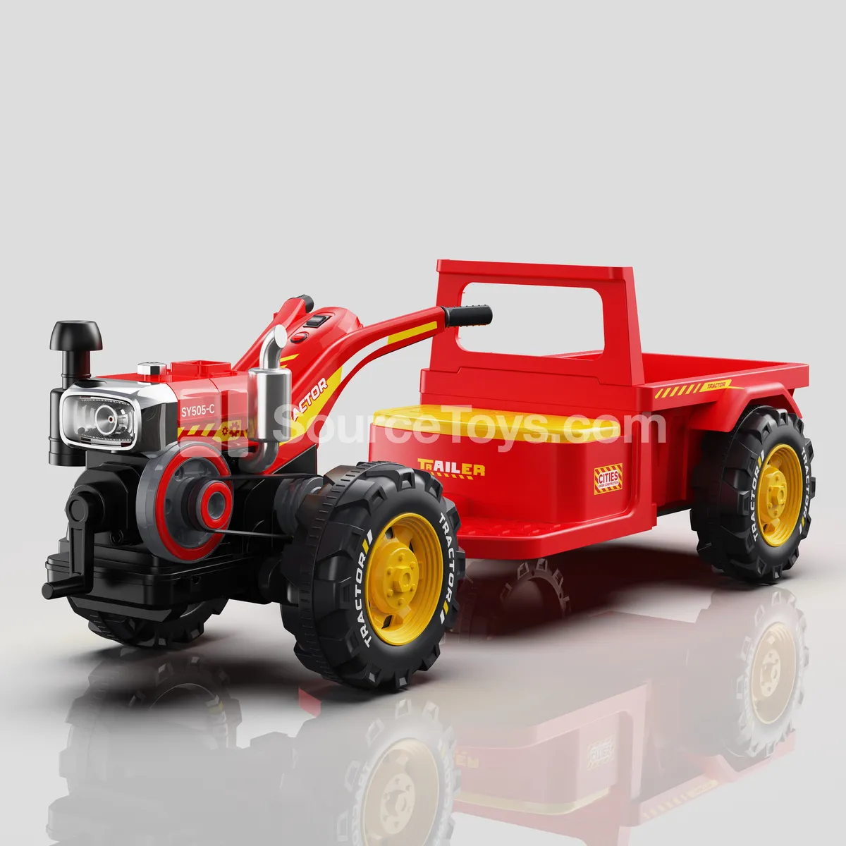 Electric Farm Tractor Ride-On, Dreamy Blue Electric Farm Tractor Ride-On, Dreamy Blue