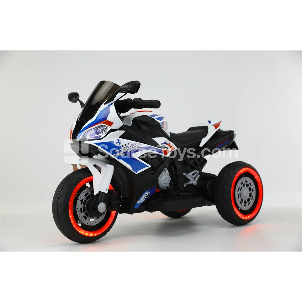 Electric Single-Drive Three-Wheel Ride-On Motorcycle (Red, Pearl Gray, Sparkling White) Electric Single-Drive Three-Wheel Ride-On Motorcycle (Red, Pearl Gray, Sparkling White)