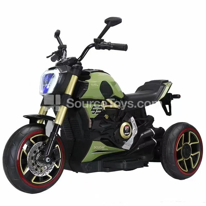 Electric Tricycle Ride-On (Green, White, Red) Electric Tricycle Ride-On (Green, White, Red)