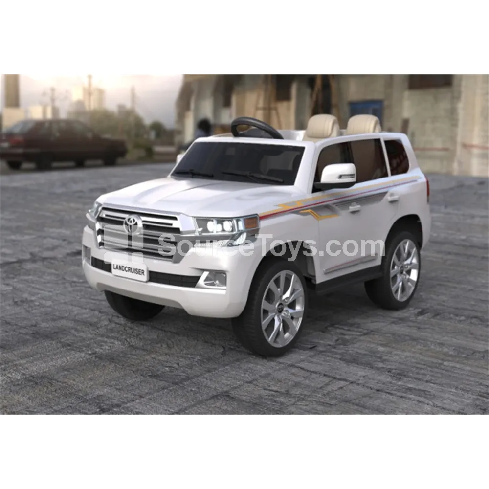 Electric Remote Control Off-road Ride-on with Flashing Police Lights (White, Black)