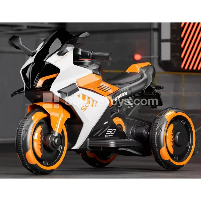 Electric Ride-On Tricycle Motorcycle (Red, Green, Orange, Silver)