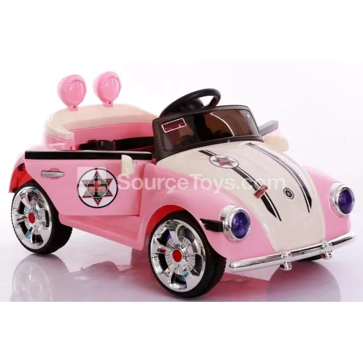 Electric Remote Control Vintage Convertible Ride-On Car (Pink, Blue) Electric Remote Control Vintage Convertible Ride-On Car (Pink, Blue)