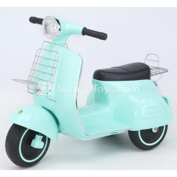 Electric 3-Wheel Ride-On Motorcycle (Yellow, Green, Pink)