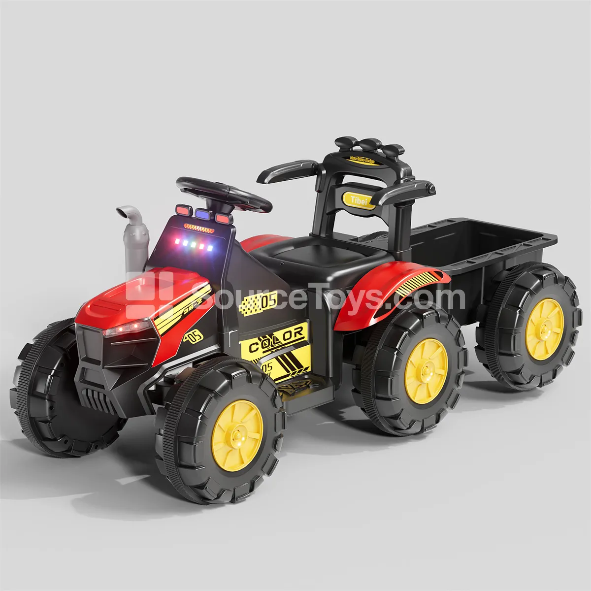 Electric Farm Tractor Ride-On with Bucket (Yellow/Red/White/Green/Blue/Light Green)