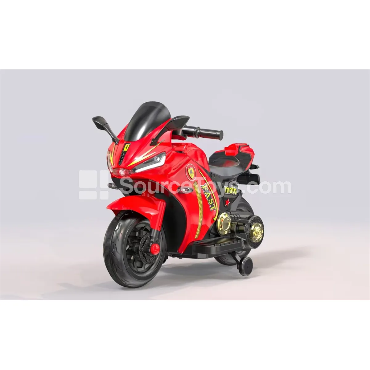 Large Electric Two-Wheel Motorcycle Ride-On (Red/Blue/Gray/Dark Green/Green/Pink/Yellow)