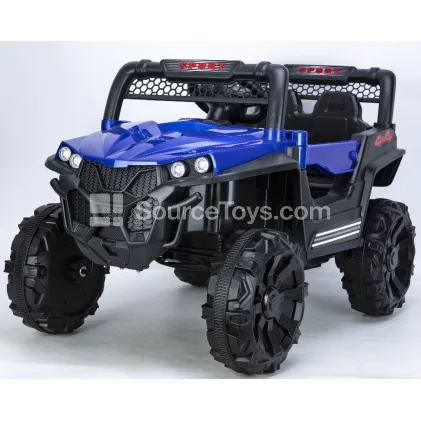 Electric Off-Road Ride-On Car (Blue, Red, White)