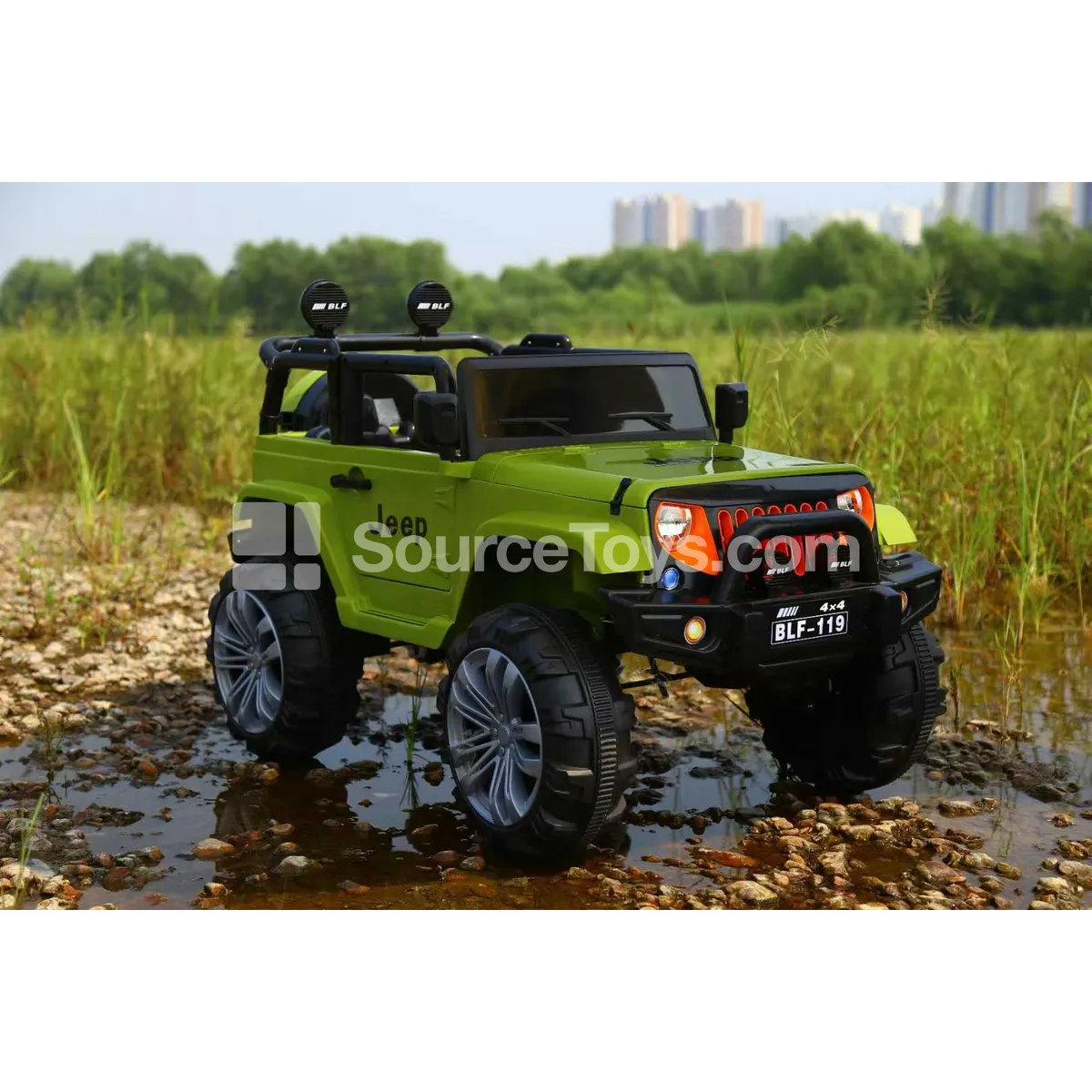 Electric Remote Control Off-Road Ride-On (Red, White, Green) Electric Remote Control Off-Road Ride-On (Red, White, Green)