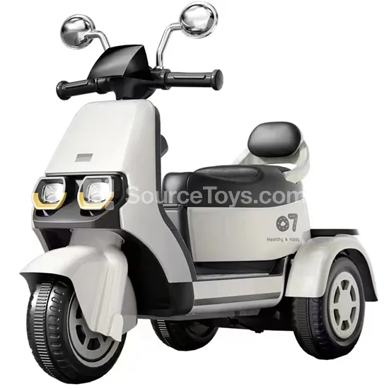 Twin-Light Small Tricycle Ride-On (White-Black, White-Red, Yellow-Blue, White-Green) Twin-Light Small Tricycle Ride-On (White-Black, White-Red, Yellow-Blue, White-Green)
