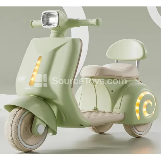 Single-Seat Tricycle Scooter Ride-On in Macaron Colors (Cyan, Beige, Pink) Single-Seat Tricycle Scooter Ride-On in Macaron Colors (Cyan, Beige, Pink)