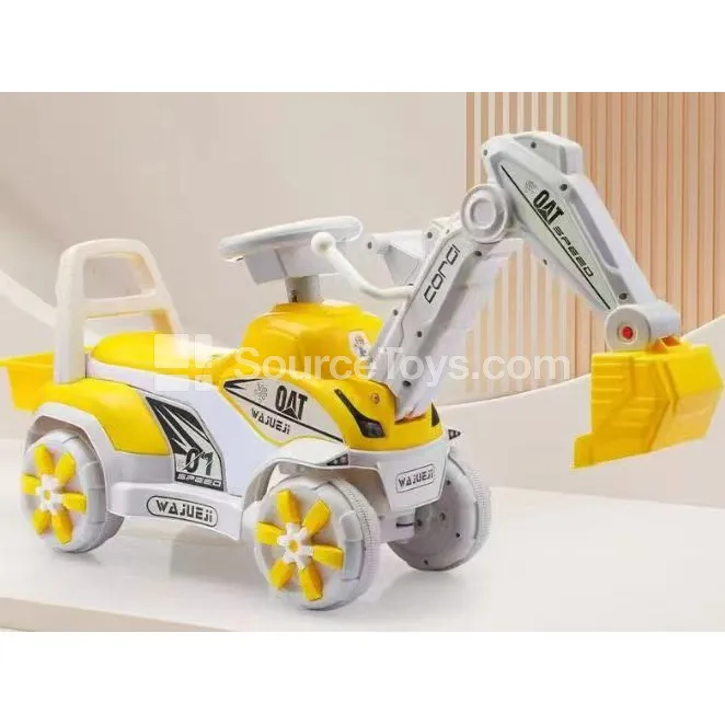 Semi-Electric Ride-On Excavator (Yellow) Semi-Electric Ride-On Excavator (Yellow)