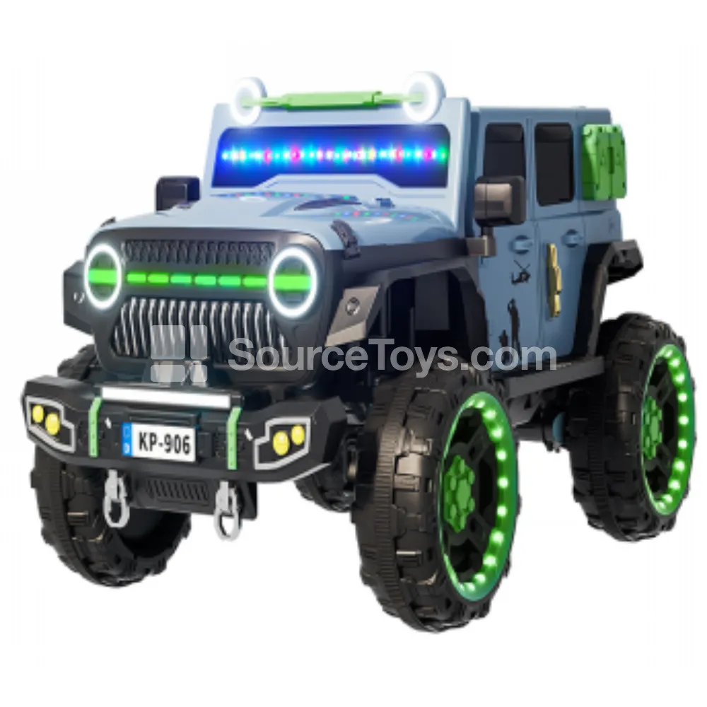 Light-Up LED Off-Road Jeep Ride-On (Pink, Gray) Light-Up LED Off-Road Jeep Ride-On (Pink, Gray)
