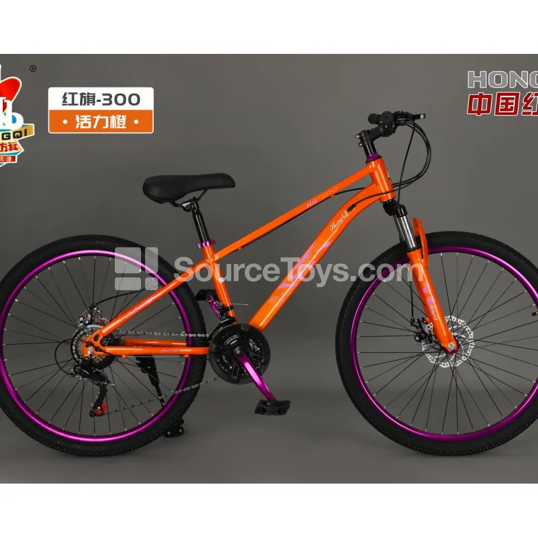 24-Inch Two-Wheel Bicycle (Vibrant Orange, Sapphire Blue, Starlight Black, Simple White)