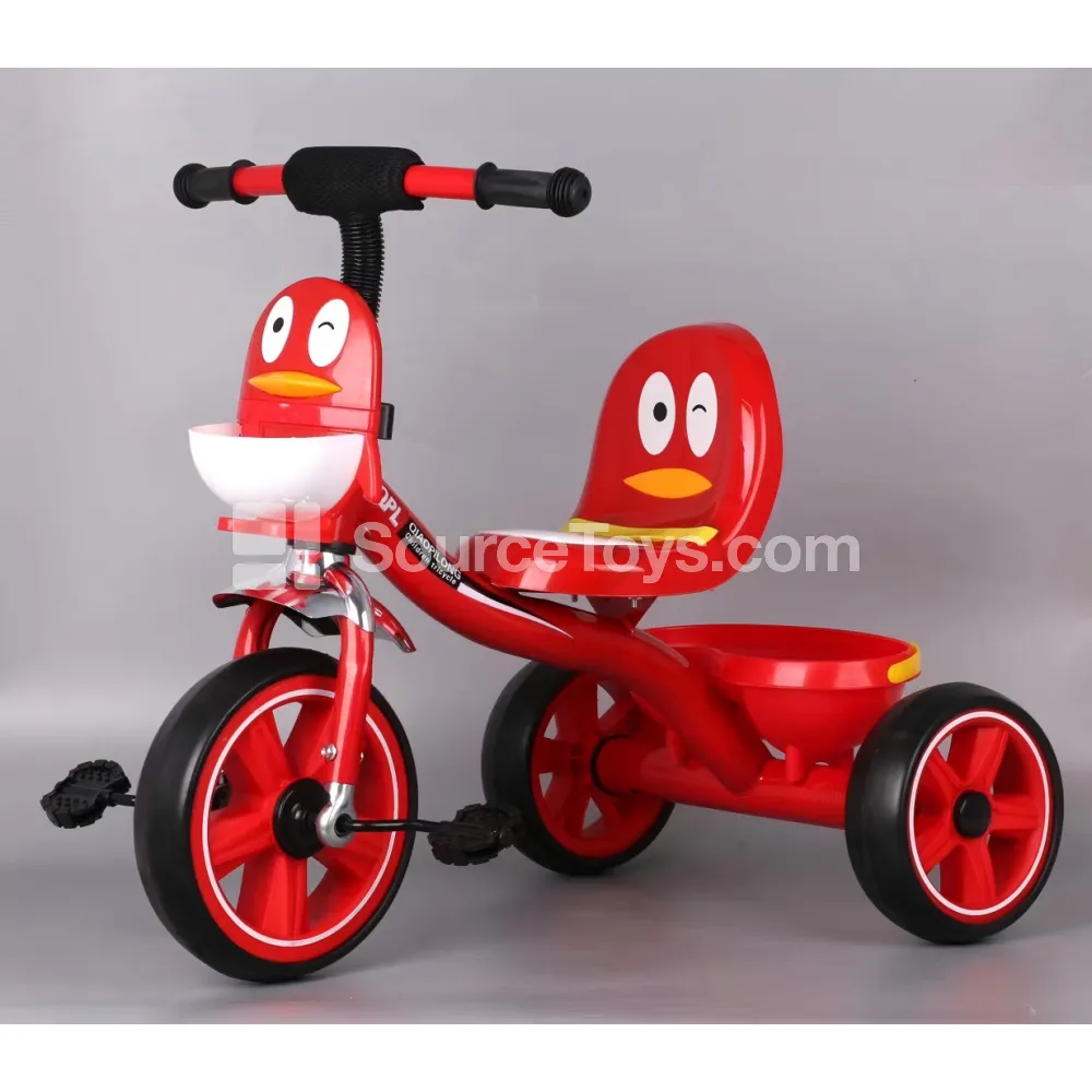 Tricycle with Cart (Red, Blue, Purple)