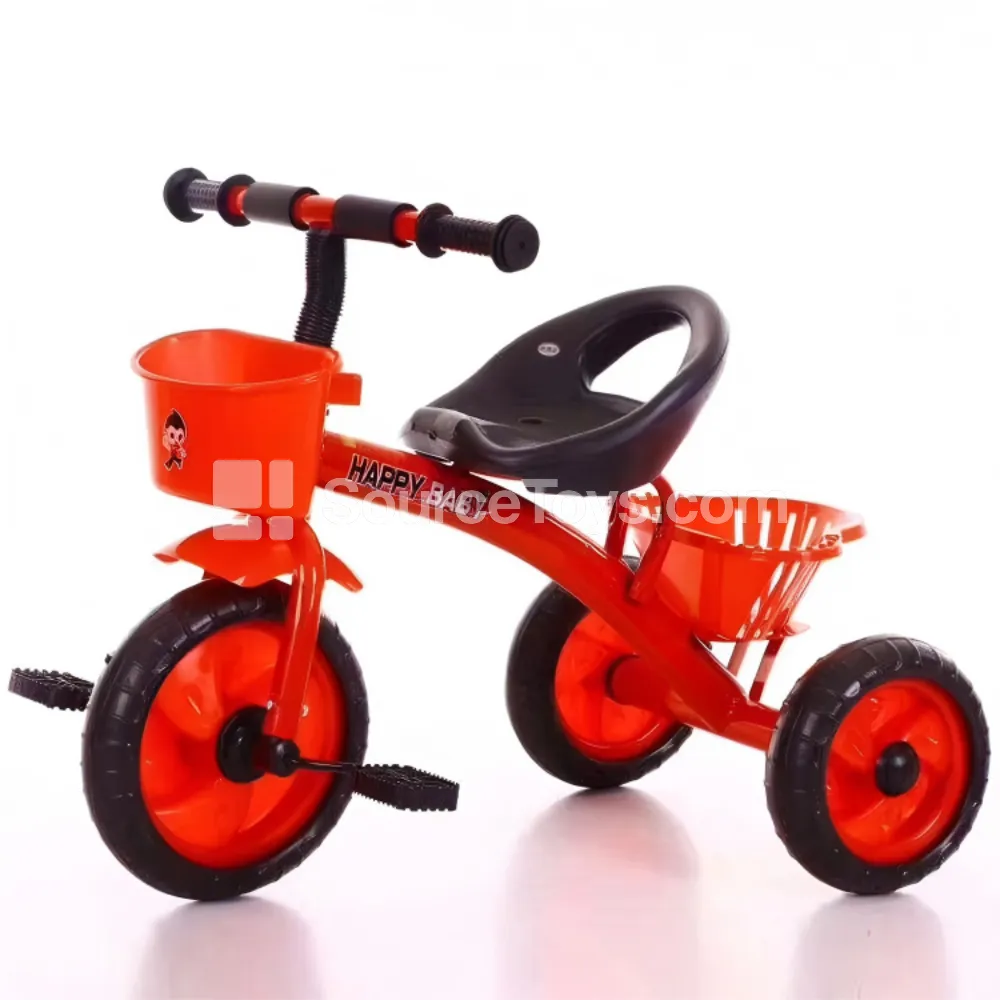Kids Tricycle with Trailer (Red, Blue, Pink, Green)