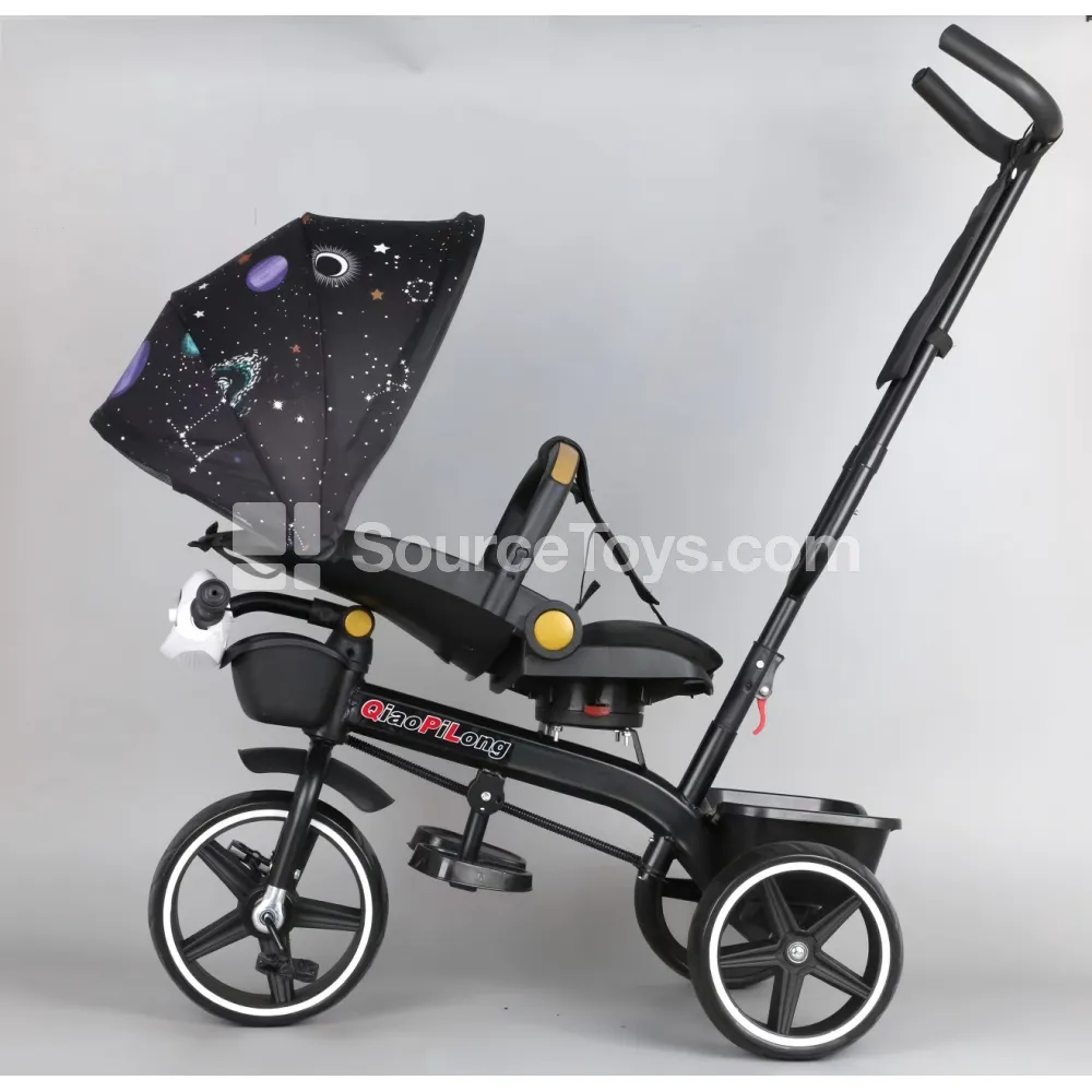 3-Wheel Baby Stroller with Push Handle and Canopy (Starry Sky) 3-Wheel Baby Stroller with Push Handle and Canopy (Starry Sky)