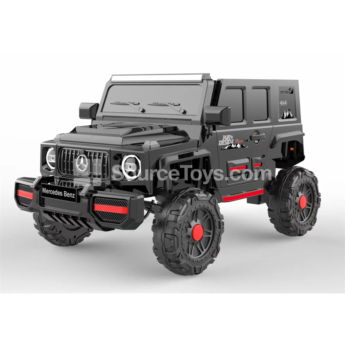 Electric Ride-On Off-Road Car with Dual Drive and Swing Function (Black, Red, White) Electric Ride-On Off-Road Car with Dual Drive and Swing Function (Black, Red, White)