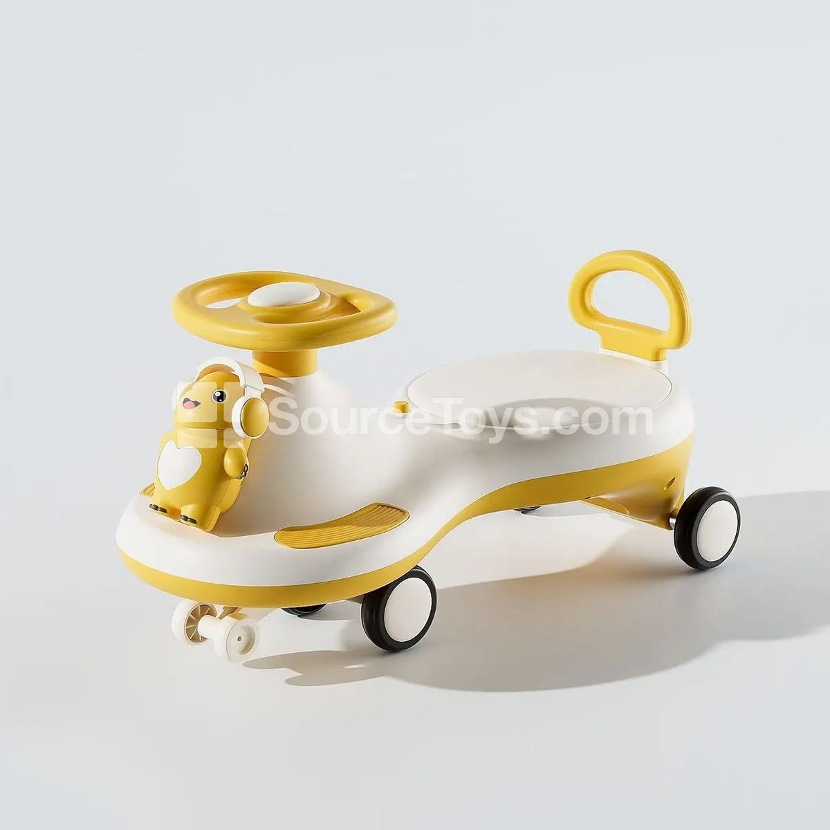 Headphone Dinosaur Ride-On Toy (Yellow, Pink, Green, Blue)