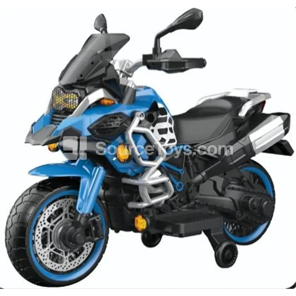 Electric Dual-Drive Two-Wheel Ride-On Motorcycle (Red, Blue, Gray)