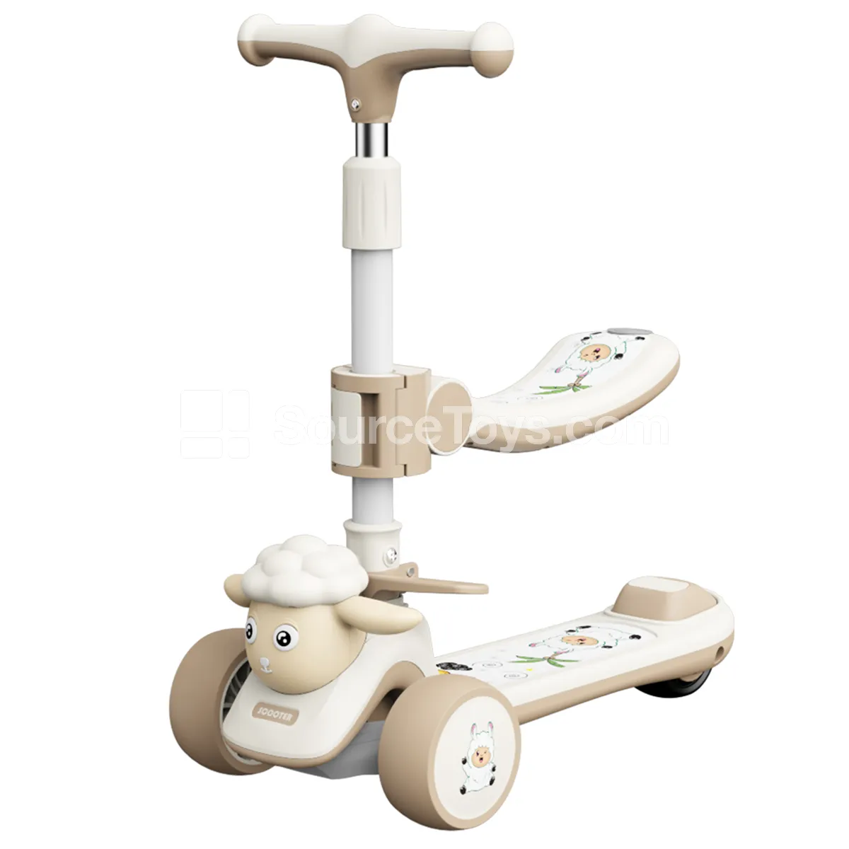 Cartoon Scooter with Seat Lamb Design (Pink, Brown, Green, Black) Cartoon Scooter with Seat Lamb Design (Pink, Brown, Green, Black)