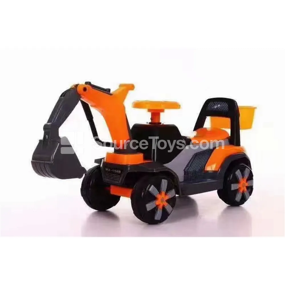 Kids Excavator Ride-On Scooter (Orange, Blue) Kids Excavator Ride-On Scooter (Orange, Blue)
