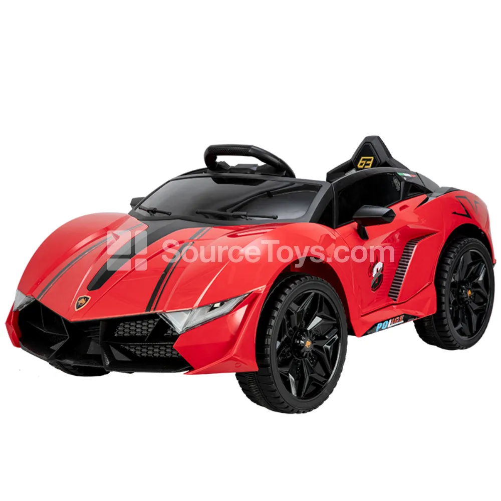 Electric 2-Door Sports Car with Dual Battery & Dual Drive (Red/White/Yellow/Pink)