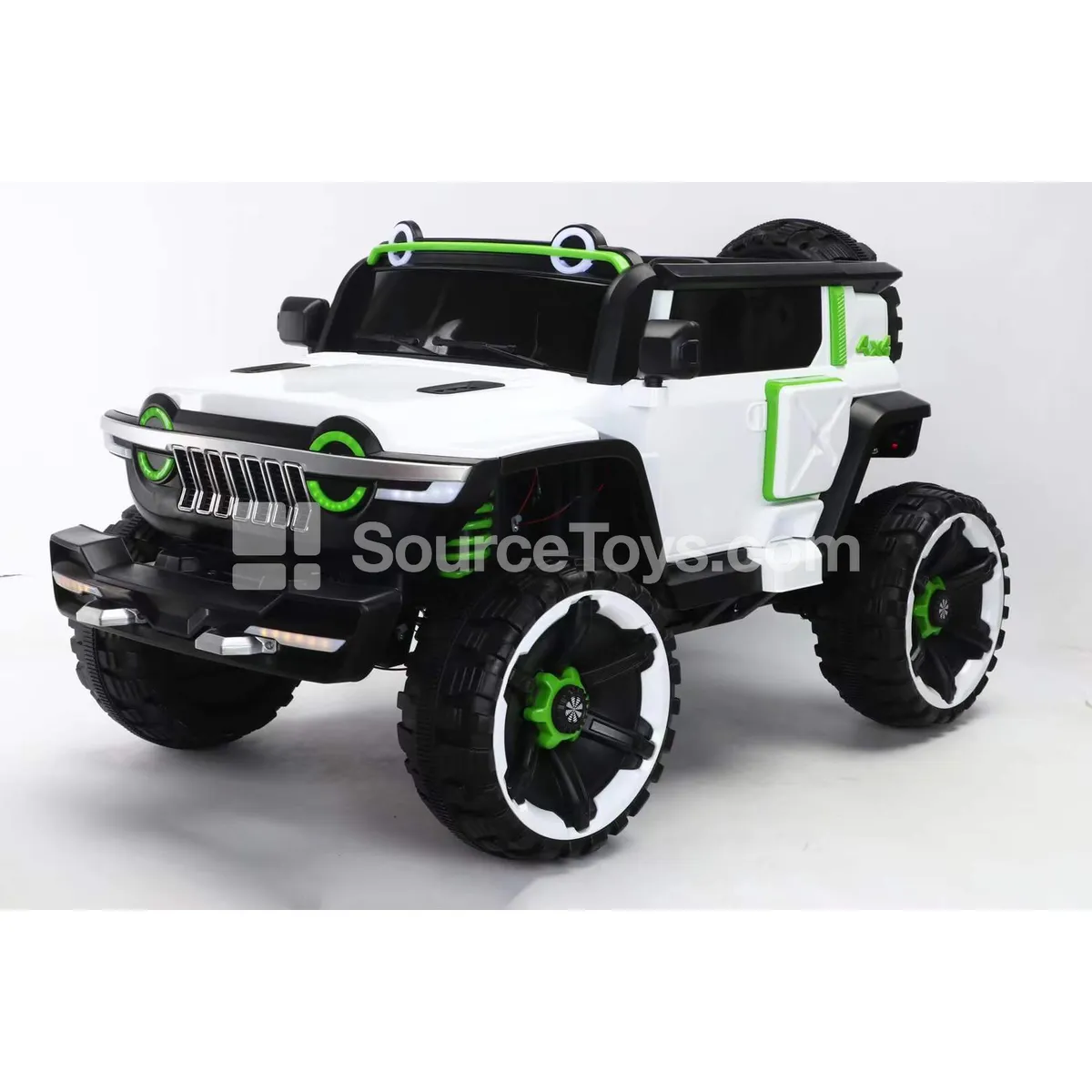Electric Remote Control 4WD 3-Speed Off-road Ride-on with One-key Brake (Red, Gray, White)