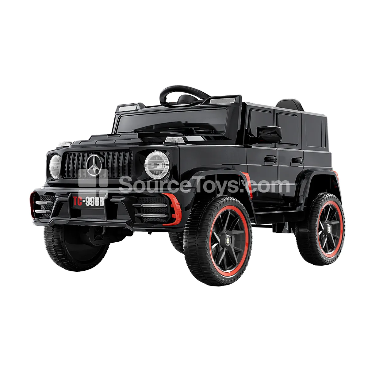 Large Electric Remote Control 4WD Off-Road Ride-On Car (Red/Black/White)