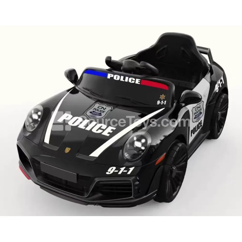 Electric Remote Control Double-Drive Open-Top Ride-On Police Car