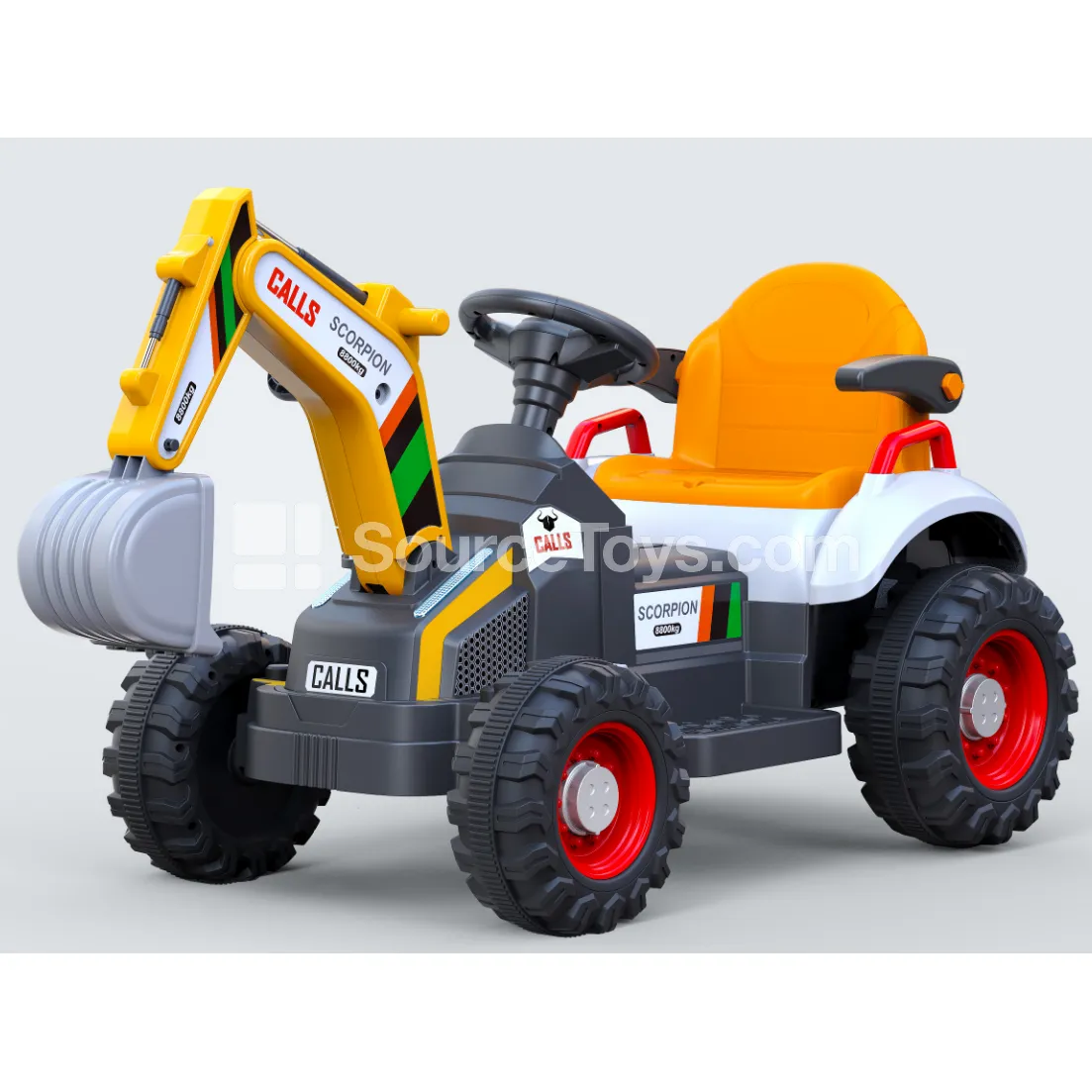 Electric Remote Control Engineering Excavator Ride-On (White & Yellow) Electric Remote Control Engineering Excavator Ride-On (White & Yellow)