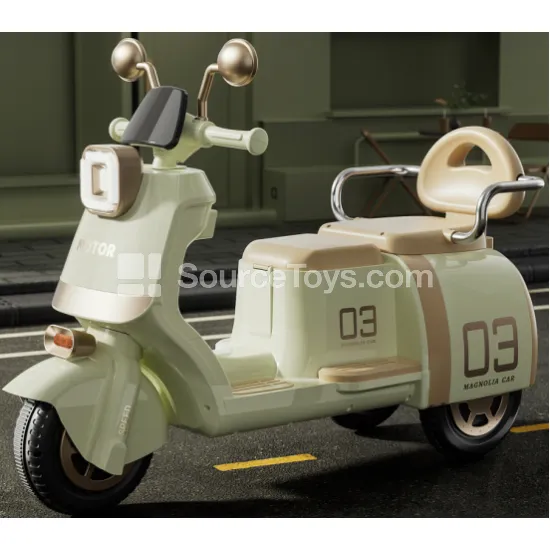 Twin-Seat Tricycle Scooter in Macaron Colors Twin-Seat Tricycle Scooter in Macaron Colors