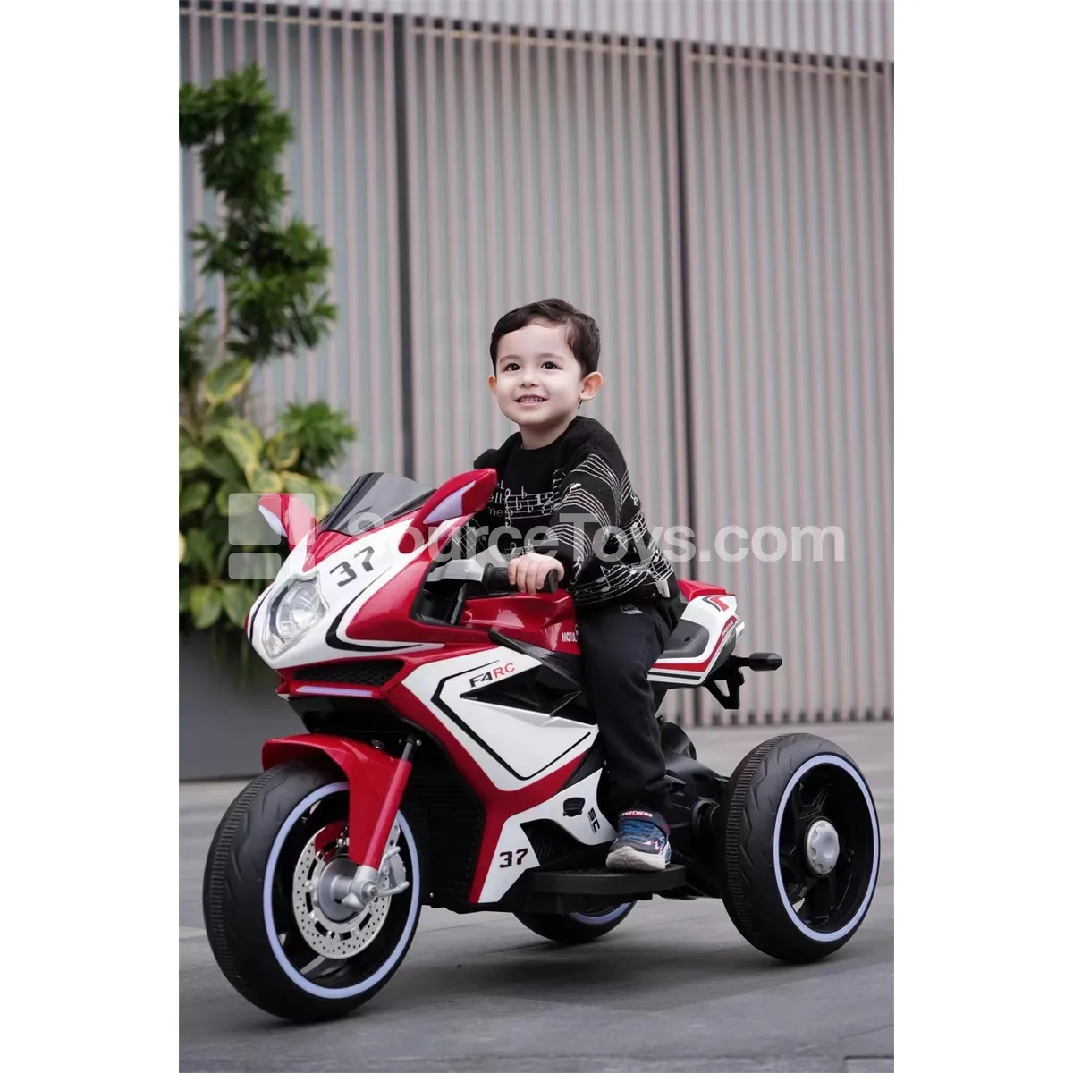Electric Ride-On Tricycle Motorcycle (Vibrant Red, Gem Blue, Pink)