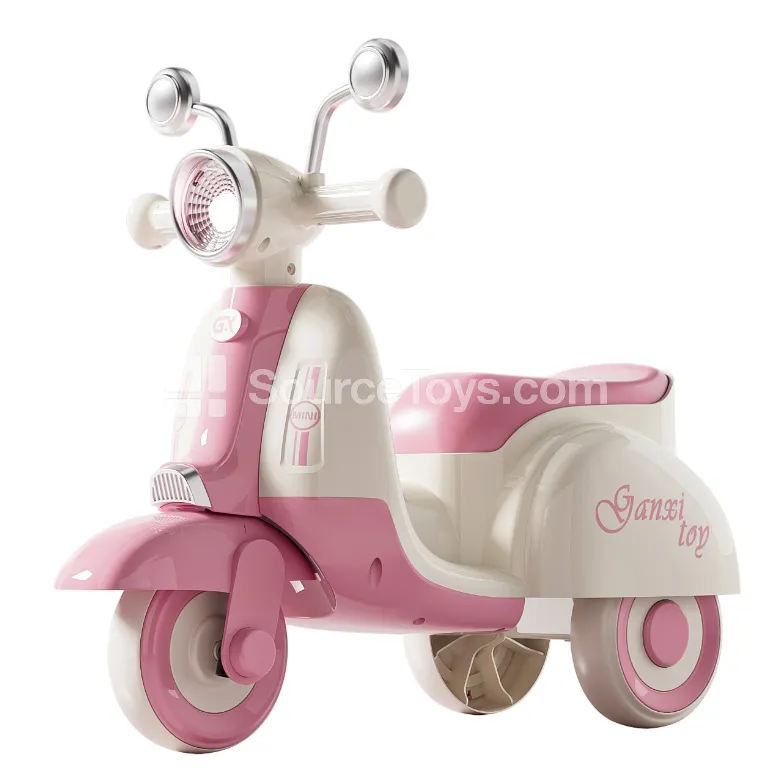 Ride-on 3-Wheel Scooter Motorcycle (Purple, Green, Pink, Brown)