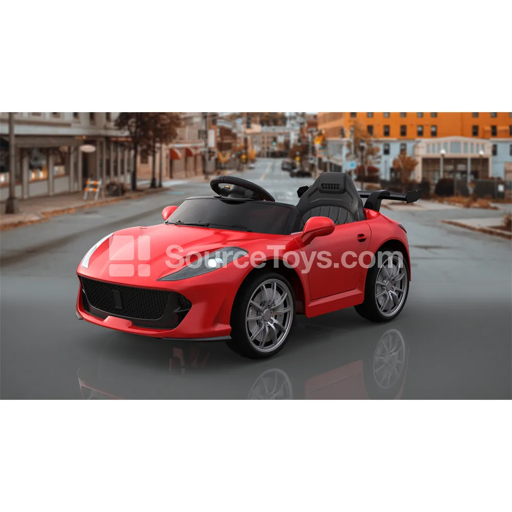 Electric Remote Control Convertible Ride-On Car with Spoiler and Double Doors Electric Remote Control Convertible Ride-On Car with Spoiler and Double Doors
