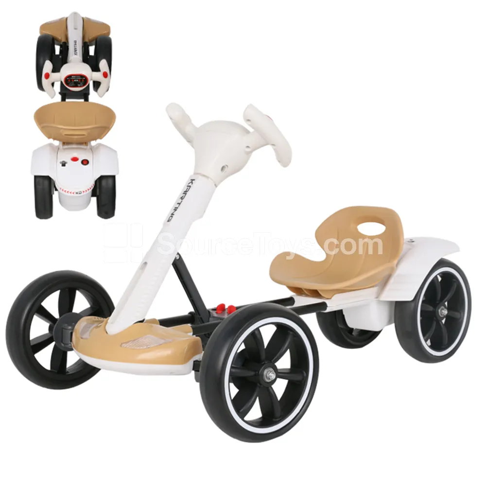Electric Single-Drive Four-Wheel Go-Kart Red/White/Khaki/Yellow/Black Electric Single-Drive Four-Wheel Go-Kart Red/White/Khaki/Yellow/Black