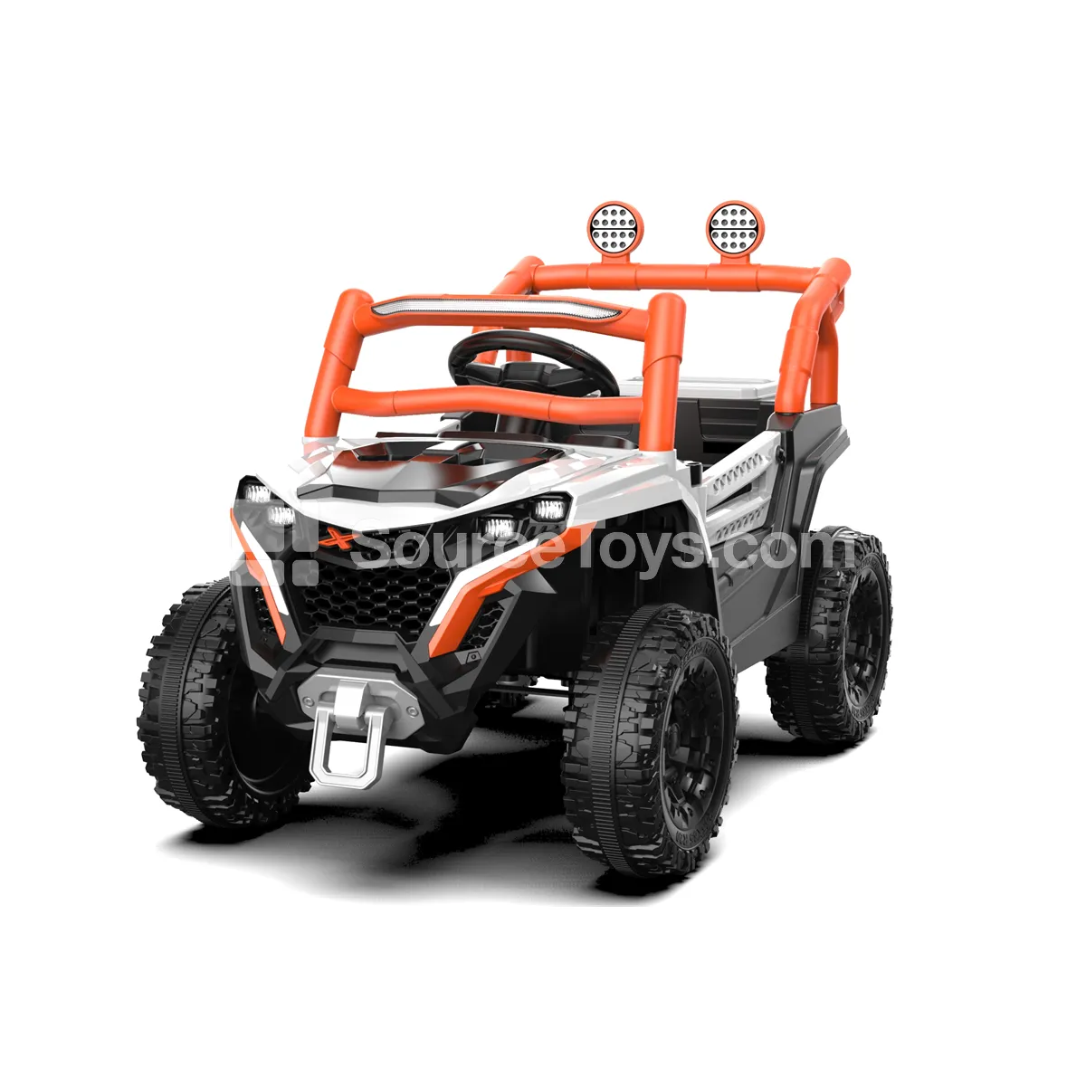 Electric Remote Control Off-road Ride-on Car (Red, Orange-White, Gray-Green, Fuchsia)