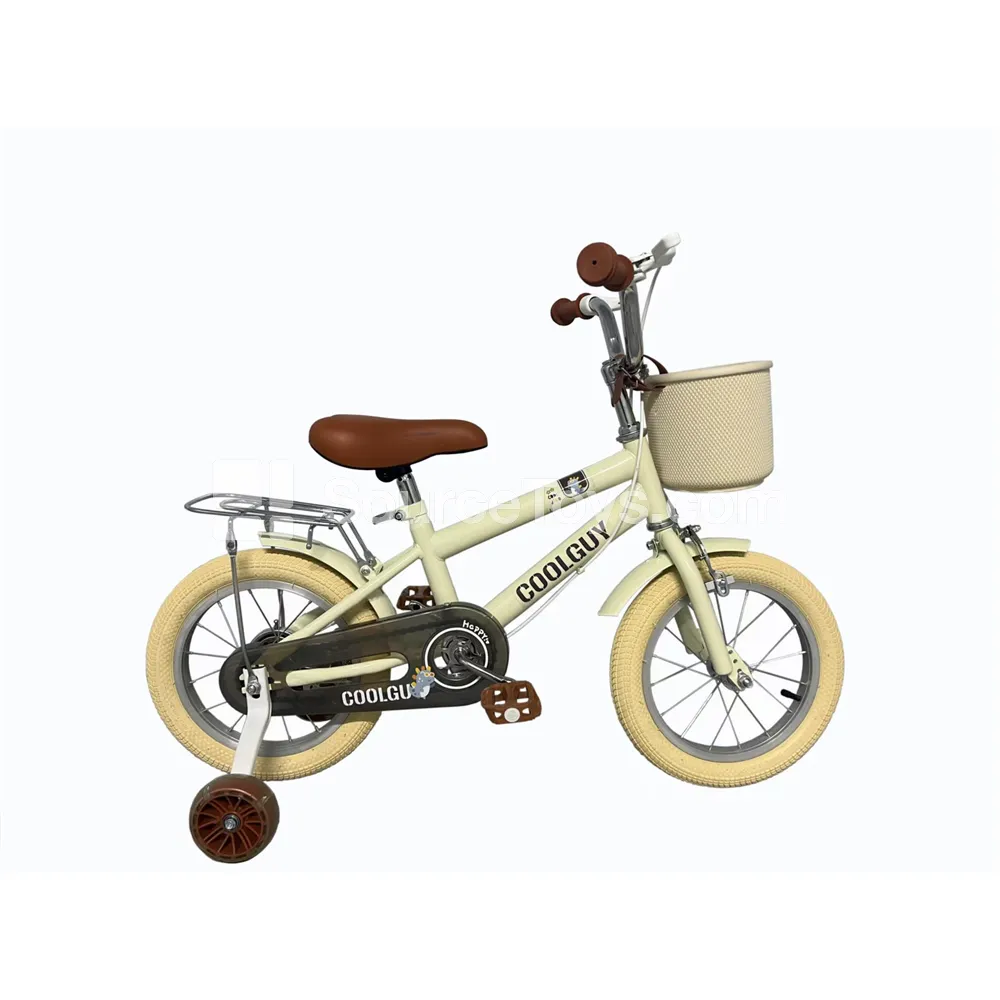12-Inch Two-Wheel Bike with Basket (Elegant Yellow)