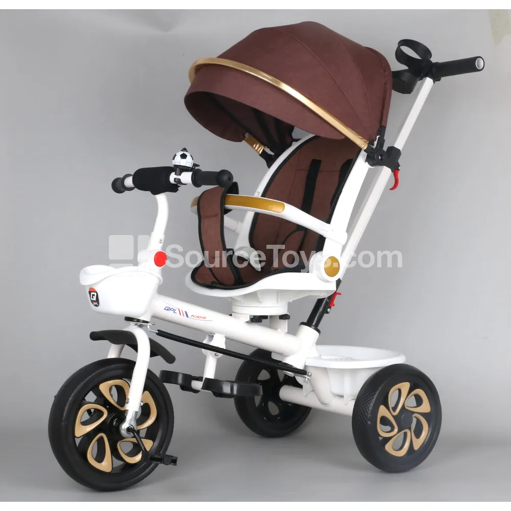 Children's Tricycle with Push Handle and Canopy Children's Tricycle with Push Handle and Canopy