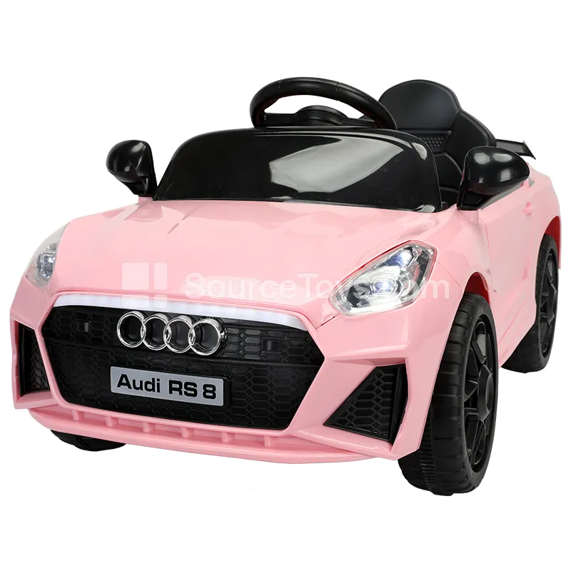 Electric Remote Control 2-Door Simulated Convertible Ride-On Car (Red, Pink, Gray, White)