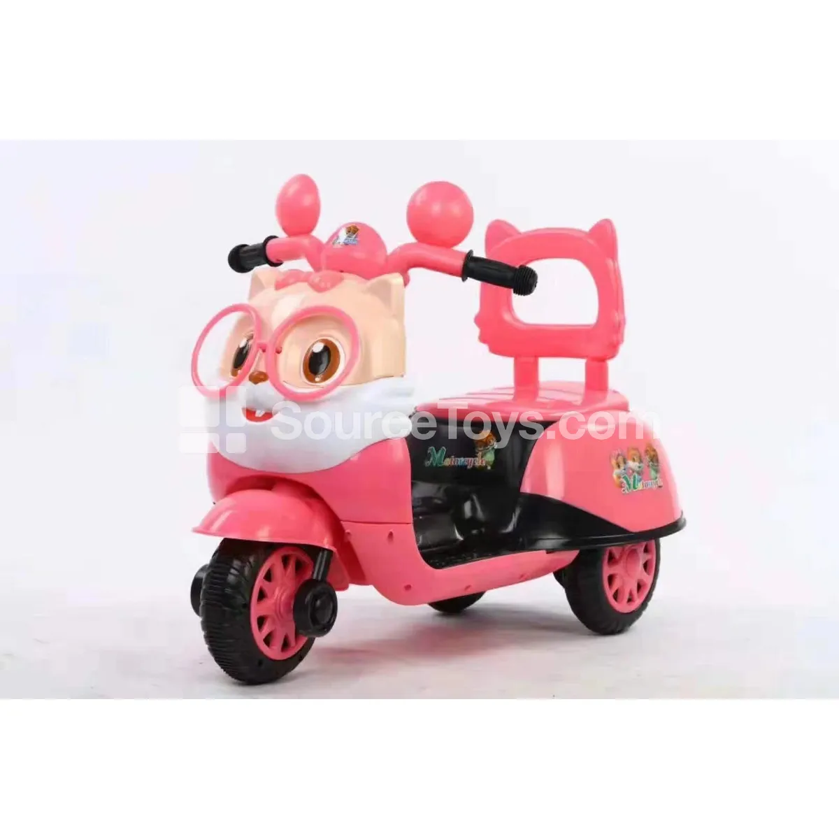 Electric Music Light Tricycle Motorcycle Pink/Blue/Green/Yellow
