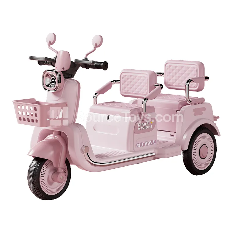 Electric Remote Control Three-Wheel Double-Seat Double-Drive Ride-On Motorcycle Electric Remote Control Three-Wheel Double-Seat Double-Drive Ride-On Motorcycle