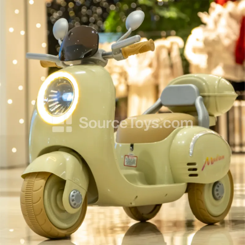 Electric Tricycle Ride-On (Cream White, Fresh Green, Macaron Pink) Electric Tricycle Ride-On (Cream White, Fresh Green, Macaron Pink)