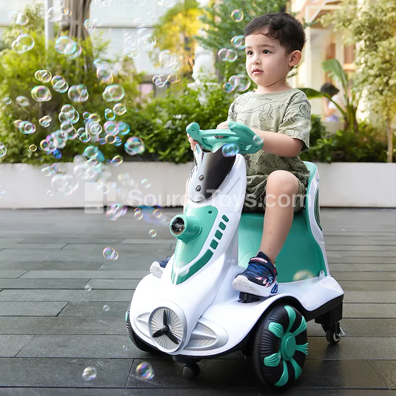 Electric Two-Wheel Drive Bubble Balance Scooter (Red/Green)