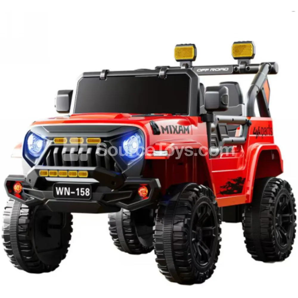 Electric Remote Control Ride-On Off-Road Car with Dual Motors, Dual Drive, 3-Speed Adjustment & Cool Lights Electric Remote Control Ride-On Off-Road Car with Dual Motors, Dual Drive, 3-Speed Adjustment & Cool Lights