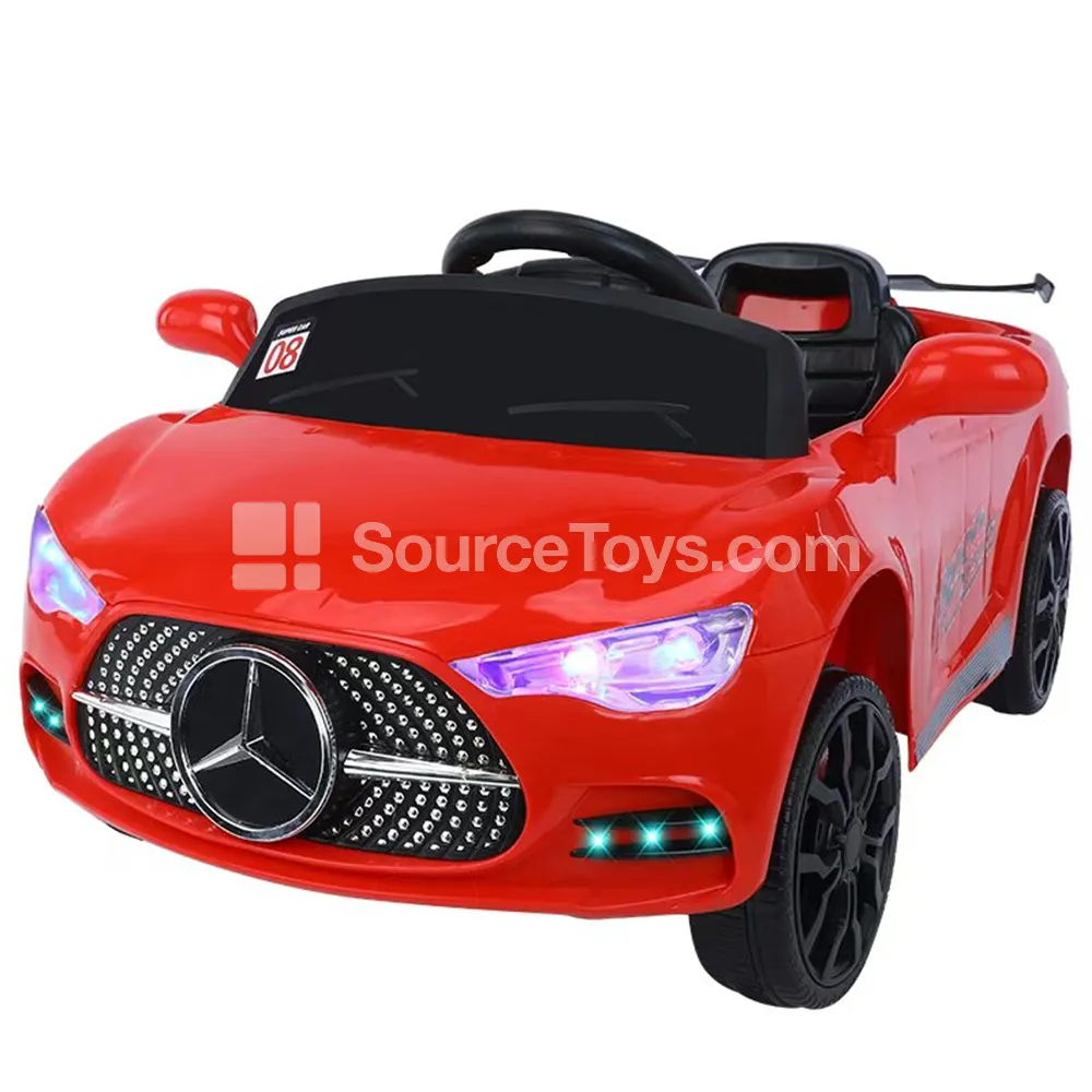 Electric Open-Top Sports Car (Red, White)