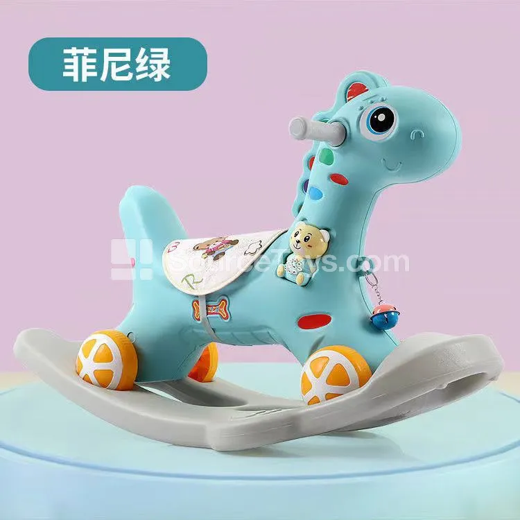 2-in-1 Rocking Horse Ride-On (Blue, Pink) 2-in-1 Rocking Horse Ride-On (Blue, Pink)
