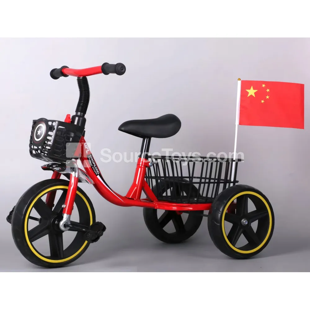 Children's Tricycle with Basket and Trailer Children's Tricycle with Basket and Trailer