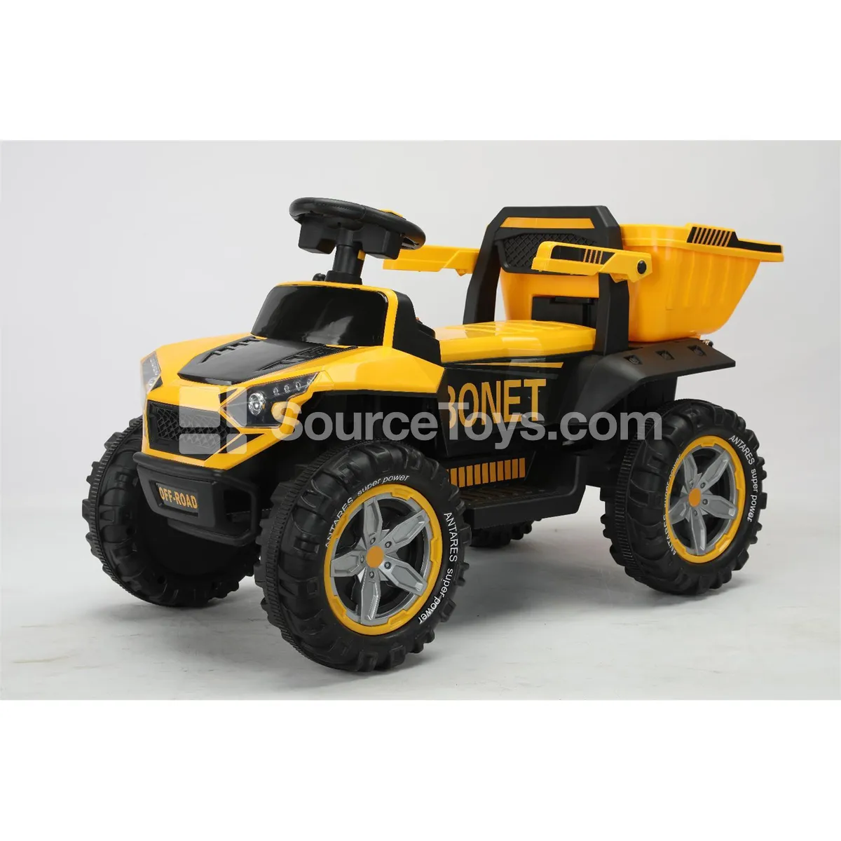 Electric Dump Truck Construction Vehicle (Yellow/Red/Blue)